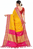 Mango Pink Soft Cotton Silk Petal Dream Saree For Women