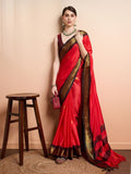 Red Brown Soft Cotton Silk Timeless Crimson Saree For Women