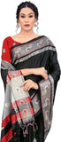Black Soft Cotton Silk Midnight Noir Grace Saree For Women