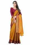 Gold Brown Soft Cotton Silk Honey Bronze Allure Saree For Women