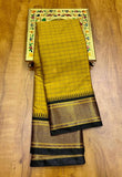 Gold Black Soft Cotton Silk Midnight Grace Saree For Women