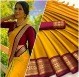 Gold Brown Soft Cotton Silk Honey Bronze Allure Saree For Women