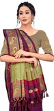 Maroon Soft Cotton Silk Crimson Bliss Saree For Women