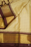 Cream & Brown Soft Cotton Silk Ivory Mocha Dream Saree For Women