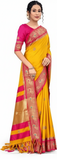 Mango Pink Soft Cotton Silk Petal Dream Saree For Women