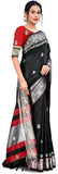 Black Soft Cotton Silk Midnight Noir Grace Saree For Women