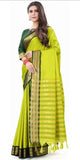 Green Soft Cotton Silk Emerald Serenity Glow Saree For Women