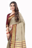 Tusarbrown Soft Cotton Silk Tusar Earth Essence Saree For Women
