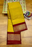 Yellow & Brown Soft Cotton Silk Amber Earth Allure Saree For Women