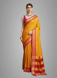 Mango Red Soft Cotton Silk Blossom Dream Saree For Women