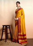 Mango Red Soft Cotton Silk Blossom Dream Saree For Women