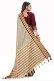 Tusarbrown Soft Cotton Silk Tusar Earth Essence Saree For Women