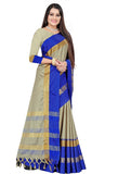 Tusar Sky Blue Soft Cotton Silk Mirage Saree For Women
