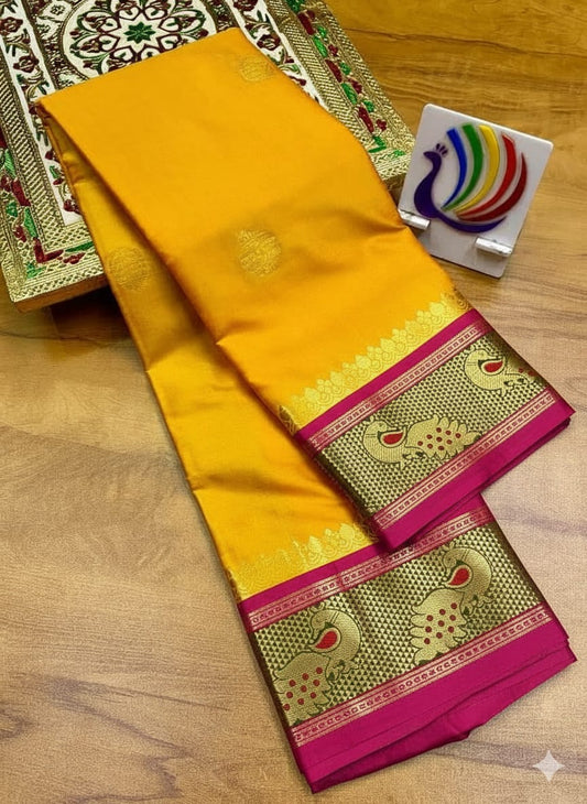 Mango Pink Soft Cotton Silk Petal Dream Saree For Women