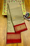 Tusar Red Soft Cotton Silk Ruby Grace Saree For Women