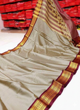 Tusarbrown Soft Cotton Silk Tusar Earth Essence Saree For Women