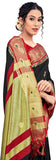 Black & Red Soft Cotton Silk Crimson Noir Fusion Saree For Women