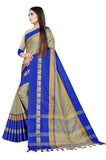 Tusar Sky Blue Soft Cotton Silk Mirage Saree For Women