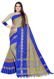 Tusar Sky Blue Soft Cotton Silk Mirage Saree For Women